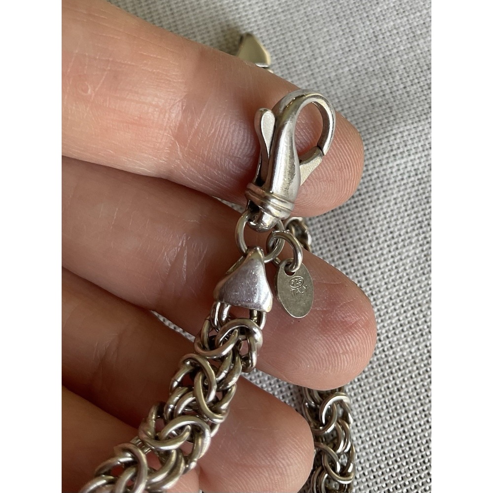 925 Italy Sterling Silver Byzantine Bracelet Vintage ESTATE Jewelry - Picture 3 of 6